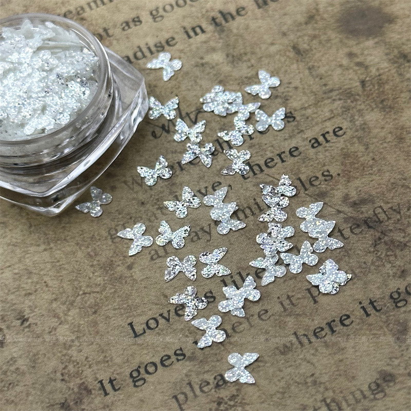 Cyber Celebrant Fairy Breasted Diamond Butterfly Super Flash Nail Art Jewelry Fine Flash Five-pointed Star Sequin Frosted Flash DIY Armor Accessories