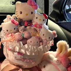 Kitty猫露比公仔ぬいぐるみ花束完成品バレンタインデーは彼女の親友の誕生日プレゼント新年