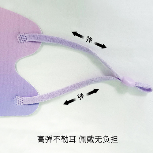 Sunscreen Ice Silk Cloth Thin Sun Mask Amazon Cross-Border 3D Goddess Gradient Color Blush