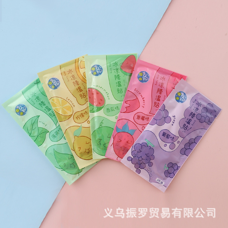 outdoors fresh Cold paste wholesale summer student Military training Ice stickers mobile phone fruit Gel cool and refreshing