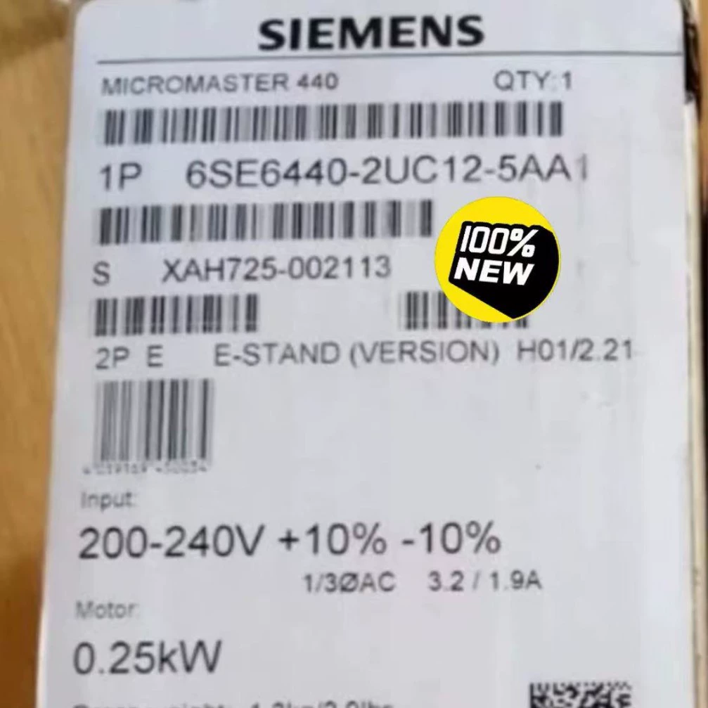 6SE6440-2UC12-5AA1 Преобразователь частоты Siemens MM440 0,25 кВт 200-240 В