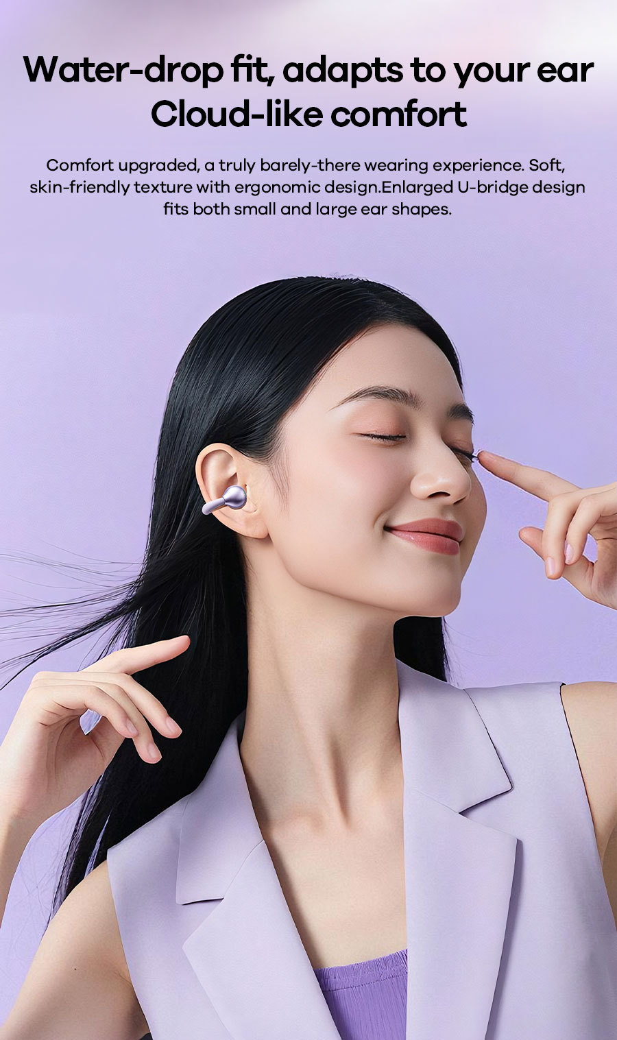 REMAX Open-Ear Clip Bluetooth Earphone AI Smart Translation OWS Non-In-Ear True Wireless Earphone W29AI