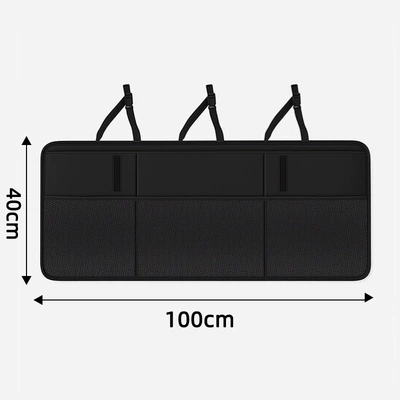 Car trunk storage bag, multifunctional Oxford cloth storage bag, umbrella holder, seat back hanging bag, car storage bag (Car storage bag/box) - black