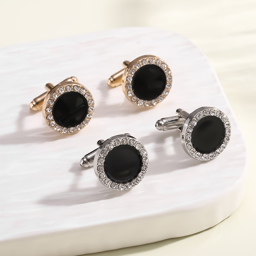 Nouveaux boutons de manchette en alliage de diamant français pour hommes, mode de vente à chaud, clous de manchette, boutons de chemise_voghion.com