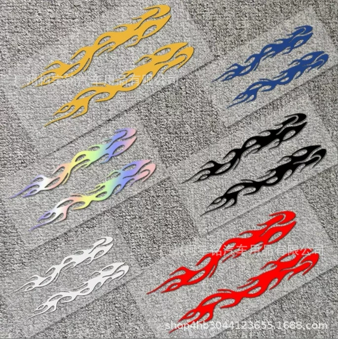 Внешняя торговля Светоотражающая красочная наклейка с пламенем огненная полоса Автомобильная наклейка изменить украшение мотоцикл наклейка Электрический кузов автомобиля царапина наклейка