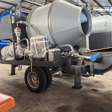 450混凝土搅拌输送泵 一罐搅拌0.45m3 450升滚筒搅拌拖泵一体机