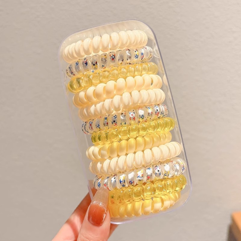 Cuerdas de cabello de cola de caballo de alta elasticidad y banda de goma duradera para niñas atadas anillo de cabello 2025 nuevo estilo simple primavera y verano cuerda de cabeza