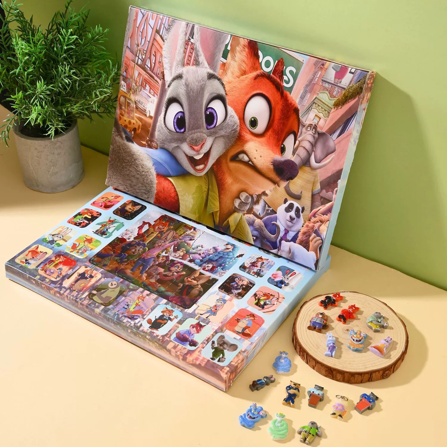 Сюрприз-бокс игрушек Crazy Zootopia, 40 ячеек, фигурки из смолы, мультяшные миниатюры
