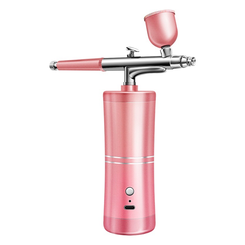 Venta directa de fábrica de dispositivo de inyección de oxígeno doméstico, dispositivo portátil de introducción de hidratación de alta presión, dispositivo de introducción de pintura en aerosol para decoración de uñas y pasteles