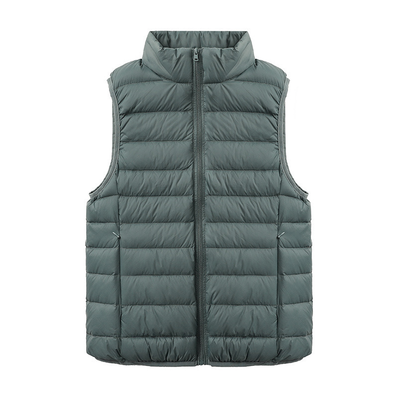 90% White Duck down Filled Lightweight down Vest for Women, High-Quality down Jacket Vest with Stand Collar, Portable for Spring and Autumn Wear