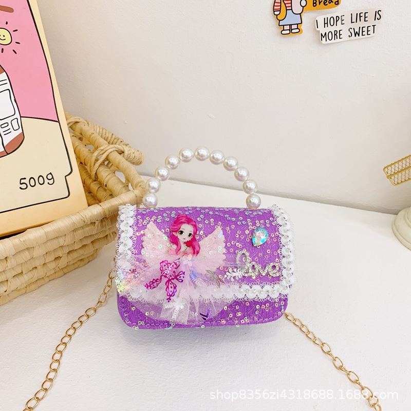 Bolsos para niñas, bolsos de dibujos animados para niñas, bolsos de estilo encantador, bolsos de hombro para bebés, bolsos de princesa