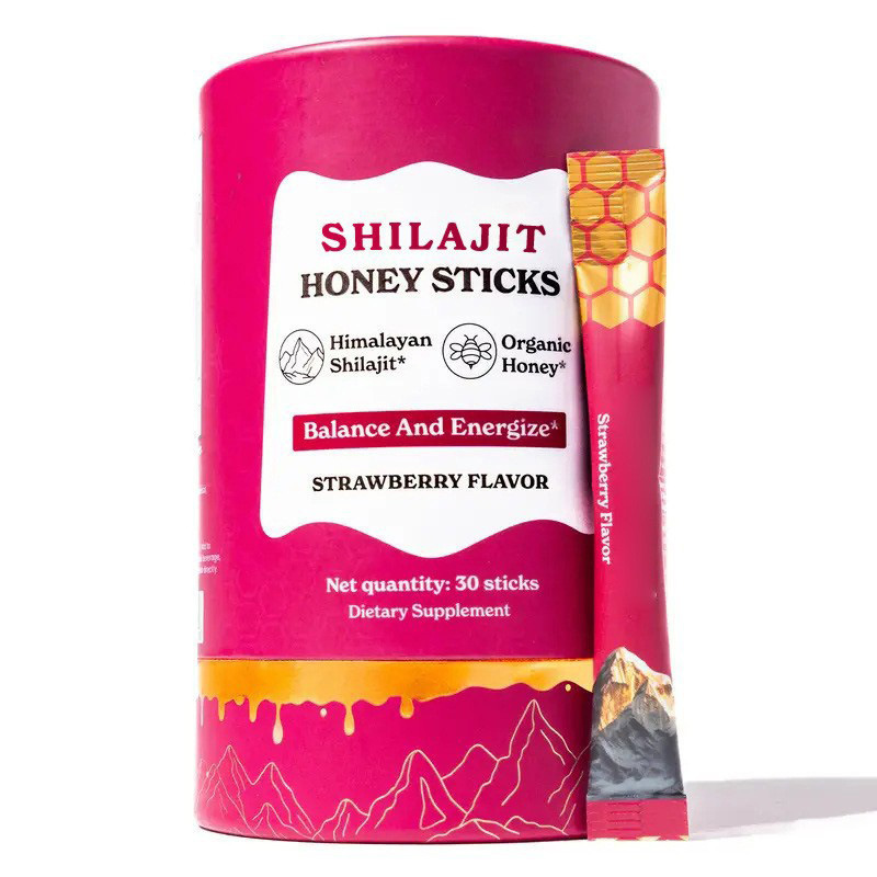 跨境热卖草莓味喜来芝蜂蜜棒30条Shilajit Honey Sticks源头工厂