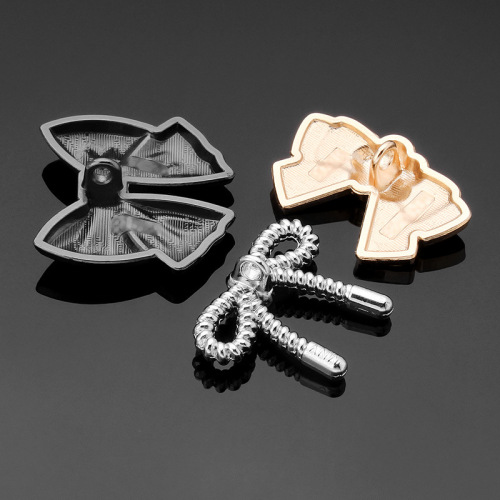 Butterfly knot button for women, high-quality metal, fashionable and exquisite, for shirts, blouses, sweaters, coats, versatile decorative buttons