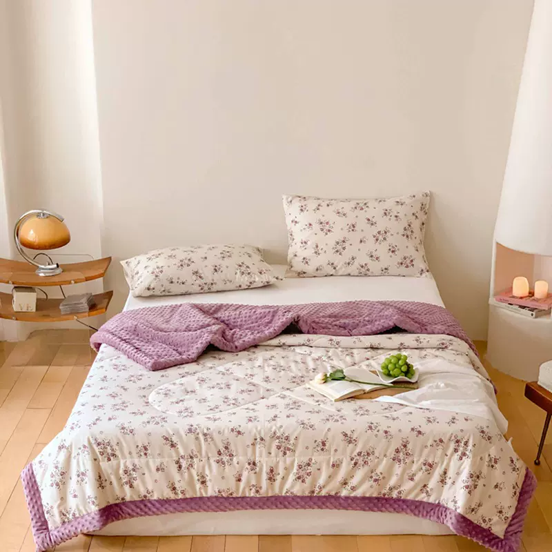 2023新款全棉豆豆绒大豆被春秋被冬被原棉豆豆被按摩被批发直播