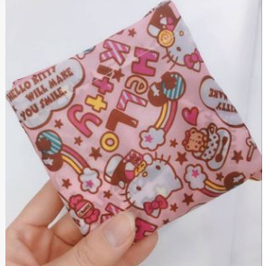 Cartoon small folding shopping bag, polyester