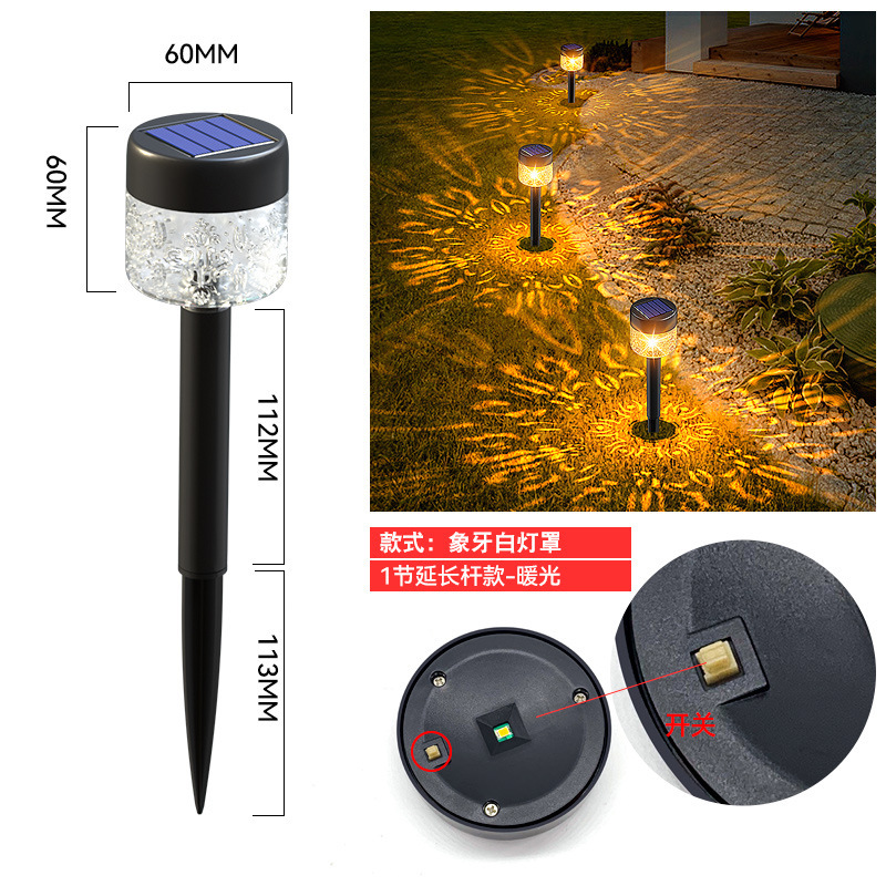 Lámpara de jardín solar RGB, proyección decorativa, impermeable, luces de césped