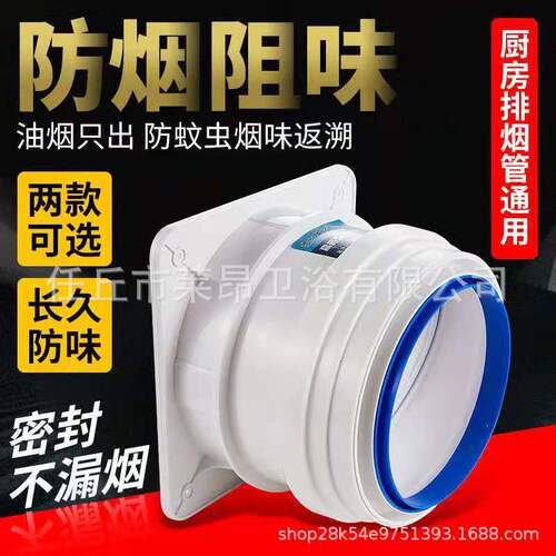 Check valve flue check valve range hood kitchen smoke return check valve smoke exhaust pipe anti-smoke manufacturer