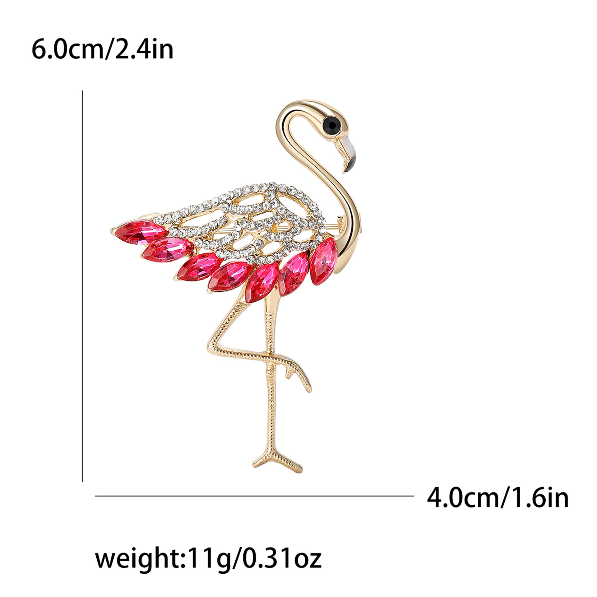 Simple Style, IG Style Style Simple Style IG Style Pin Flamingo Alloy Women's Brooches