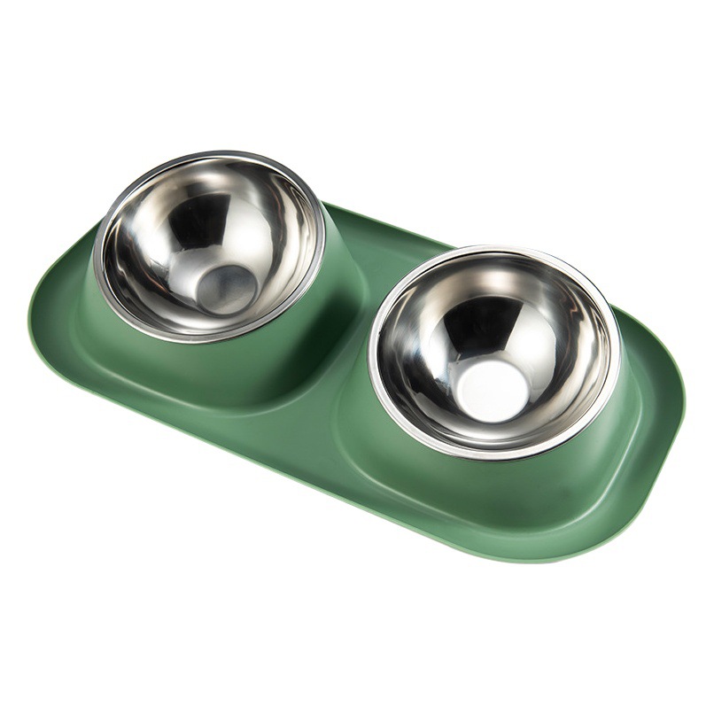 Nuevo gato tazón perro tazón de acero inoxidable Pet Bowl antidetonante perro tazón de comida perro protección del cuello tazón suministros para mascotas al por mayor