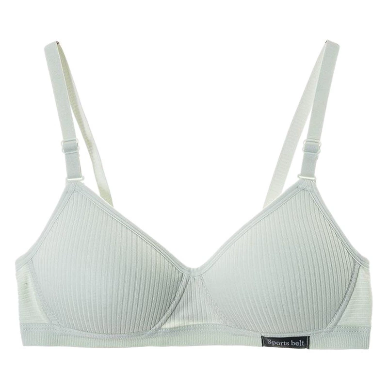 Бюстгальтер из чистого хлопка для девочек младших учеников средней школы пуш-ап беспроводной чашки тонкий бюстгальтер против провисания
