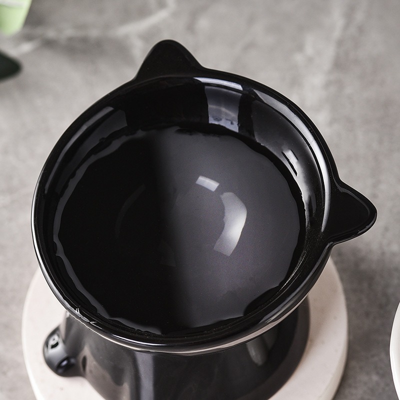 Tazón para gatos Tazón para mascotas de gran capacidad Tazón para gatos Tazón de arroz para gatos Tazón de comida para gatos Cuidado del cuello Tazón para mascotas de boca inclinada para gatos