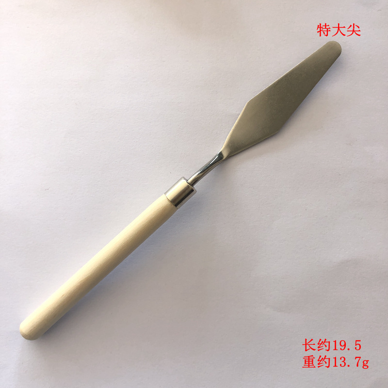 Cuchillo de pintura al óleo especial de arte, polvo de agua, pigmento de acrílico, cuchillo de selección de cuchillo de madera de acero inoxidable, cuchillo de toner de punta plana