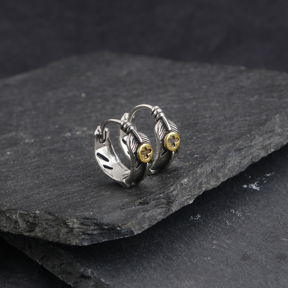 Cool Men’s Stud Earrings. Minimalist Street & Punk Style, Ideal For Casual, Party & Daily Wear. Made Of 316L Stainless Steel, Hypoallergenic, Nickel-_voghion.com