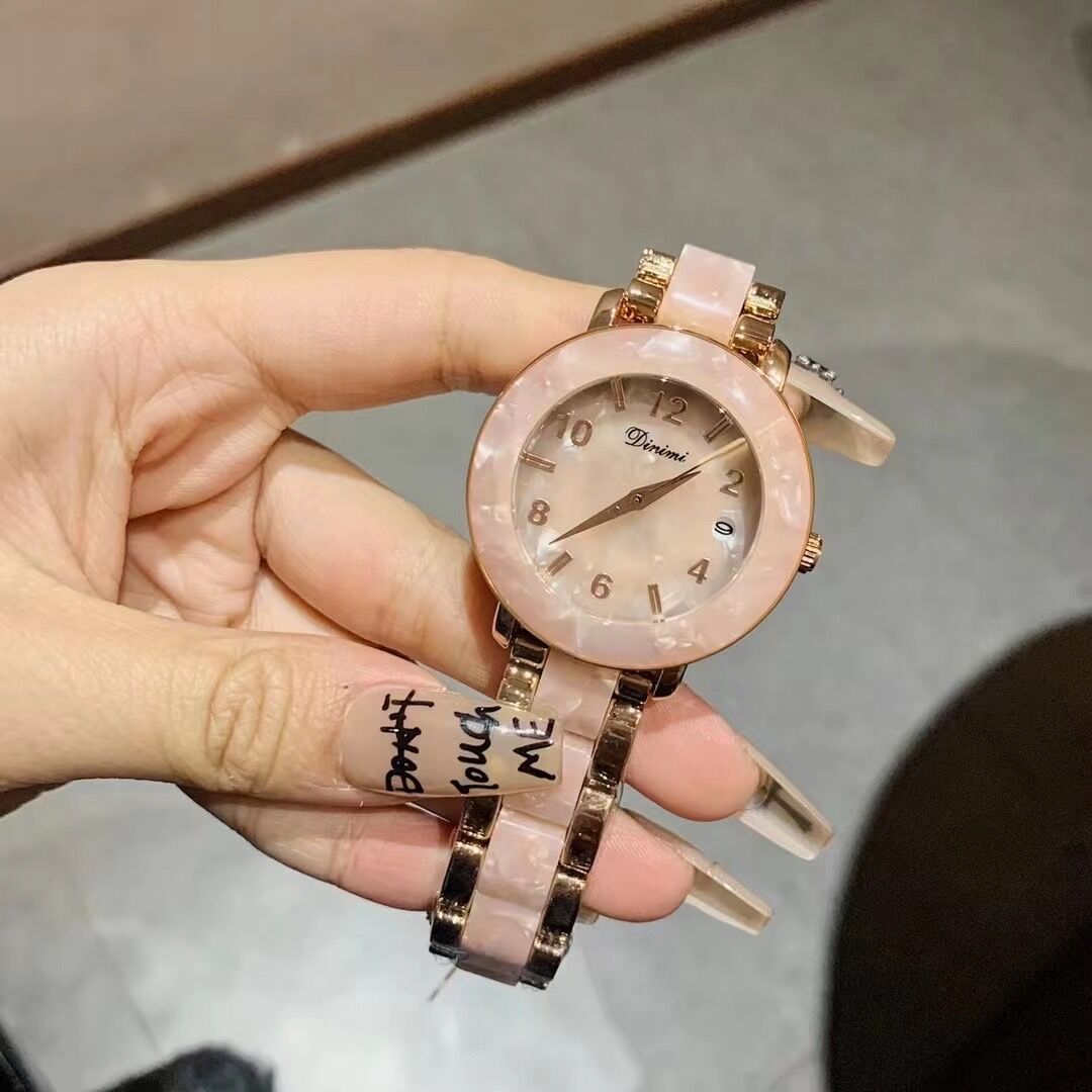 Timini watch women's personalized glasses glue floral vintage fashion high-end women's watch waterproof new 3