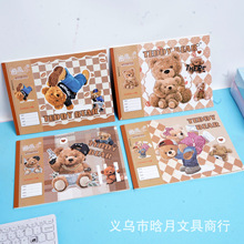 ��ͨ��ͯA4ͼ����̩���ܴ���ɰ�Teddy bear�ܱ߿�˺���豾�滭��