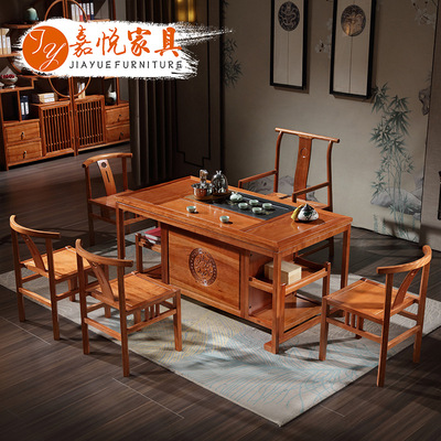 Rosewood Rosewood Tea tables and chairs combination suit household solid wood Office Tea Kungfu Online tea table Tea Service one