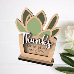 跨境教師節禮物多肉老師感謝禮品卡夾謝謝你幫助我成長紀念品擺件