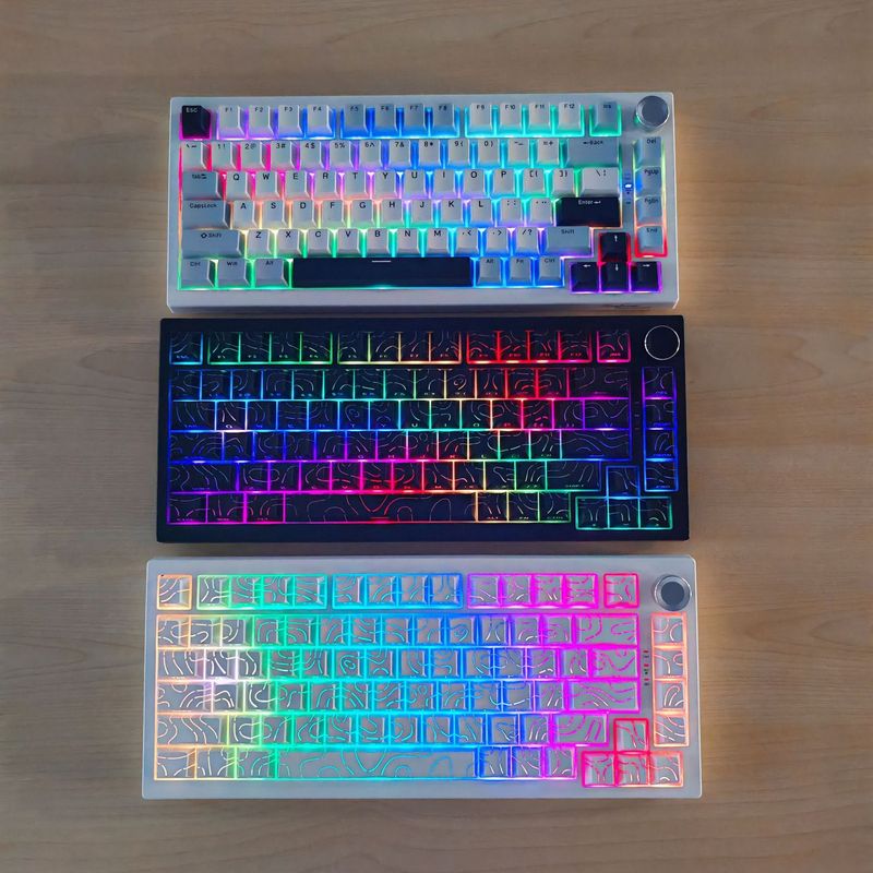 K81 カスタマイズされた 3 モード メカニカル キーボード サイド刻印ワイヤレス Bluetooth オフィス ゲーム e スポーツ専用工場スポット|undefined