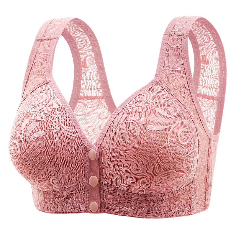 Middle-aged and elderly mother's front buckle underwear sexy no steel ring plus size gathered anti-sagging bra vest bra Middle-aged and elderly mother's front buckle underwear sexy no steel ring plus size gathered anti-sagging bra vest bra