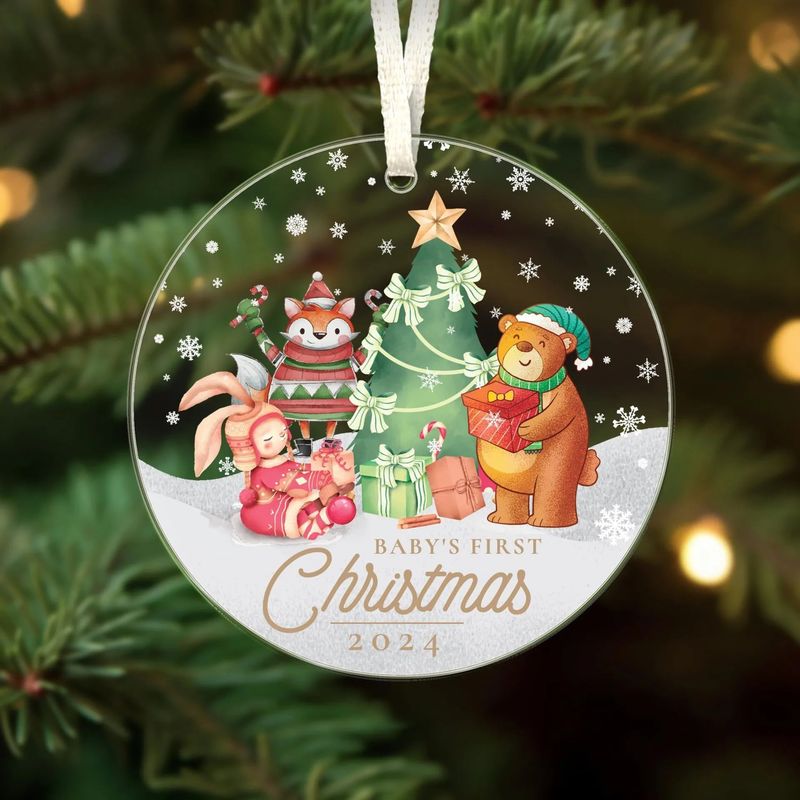 国境を越えたクリスマス恋歌祝日パーティー氷凌花雪花アクリルイヤリングレトロファッション大衆デザインイヤリング|undefined