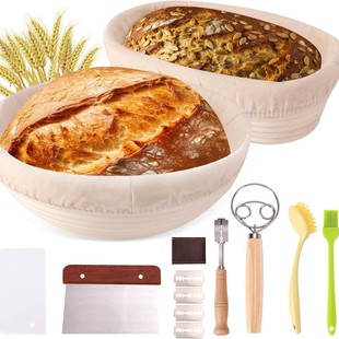 Cross-Border Silicone Bread Fermentation Basket Upgraded Foldable Silicone Fermentation Basket Set Cake Dough Artifact Bread