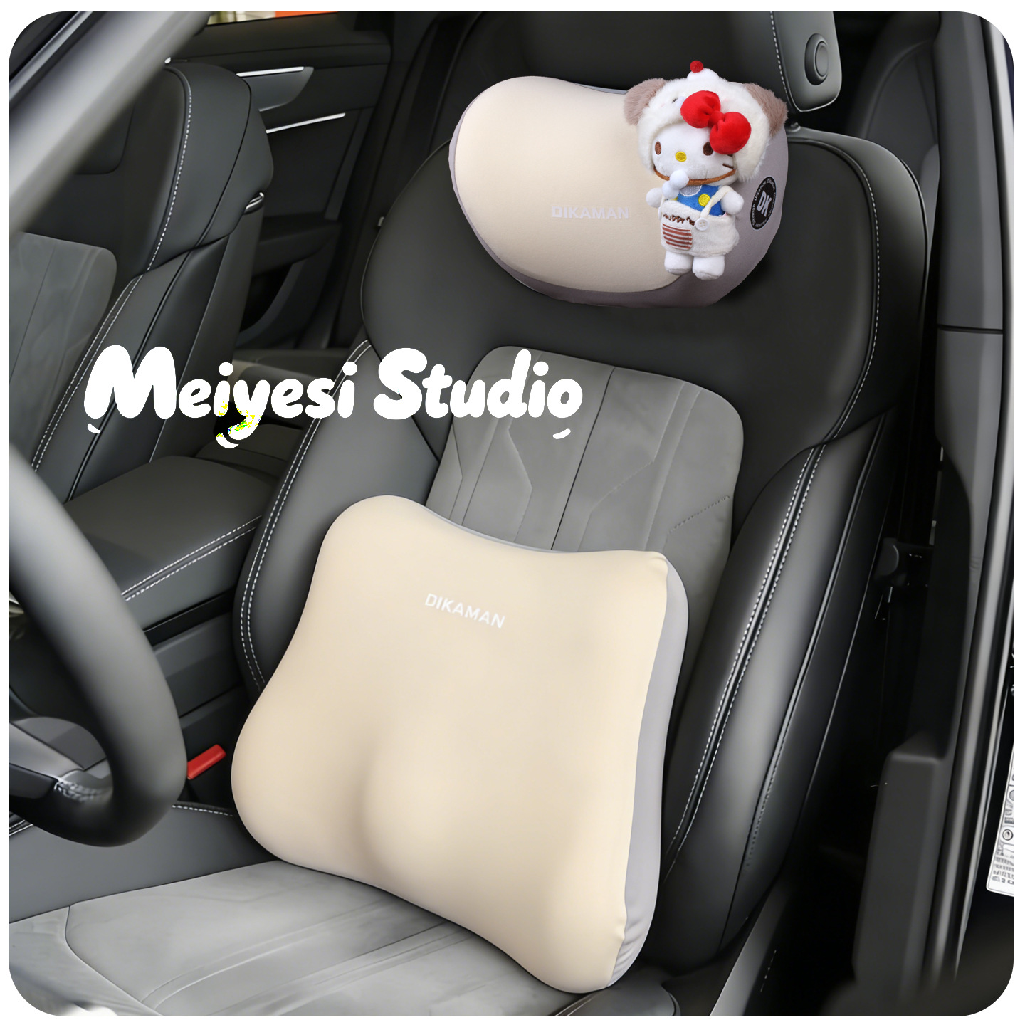 Coche de automóvil lindo almohada de cuello almohada de conducción de automóvil asiento de automóvil principal conjunto de automóvil de conducción universal en todas las estaciones image 2