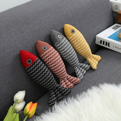 Factory Direct Sale 2022 New Pet Hemp Fish Self-Entertaining Cat Mint Toy Fish Pet Supplies One-Time Delivery