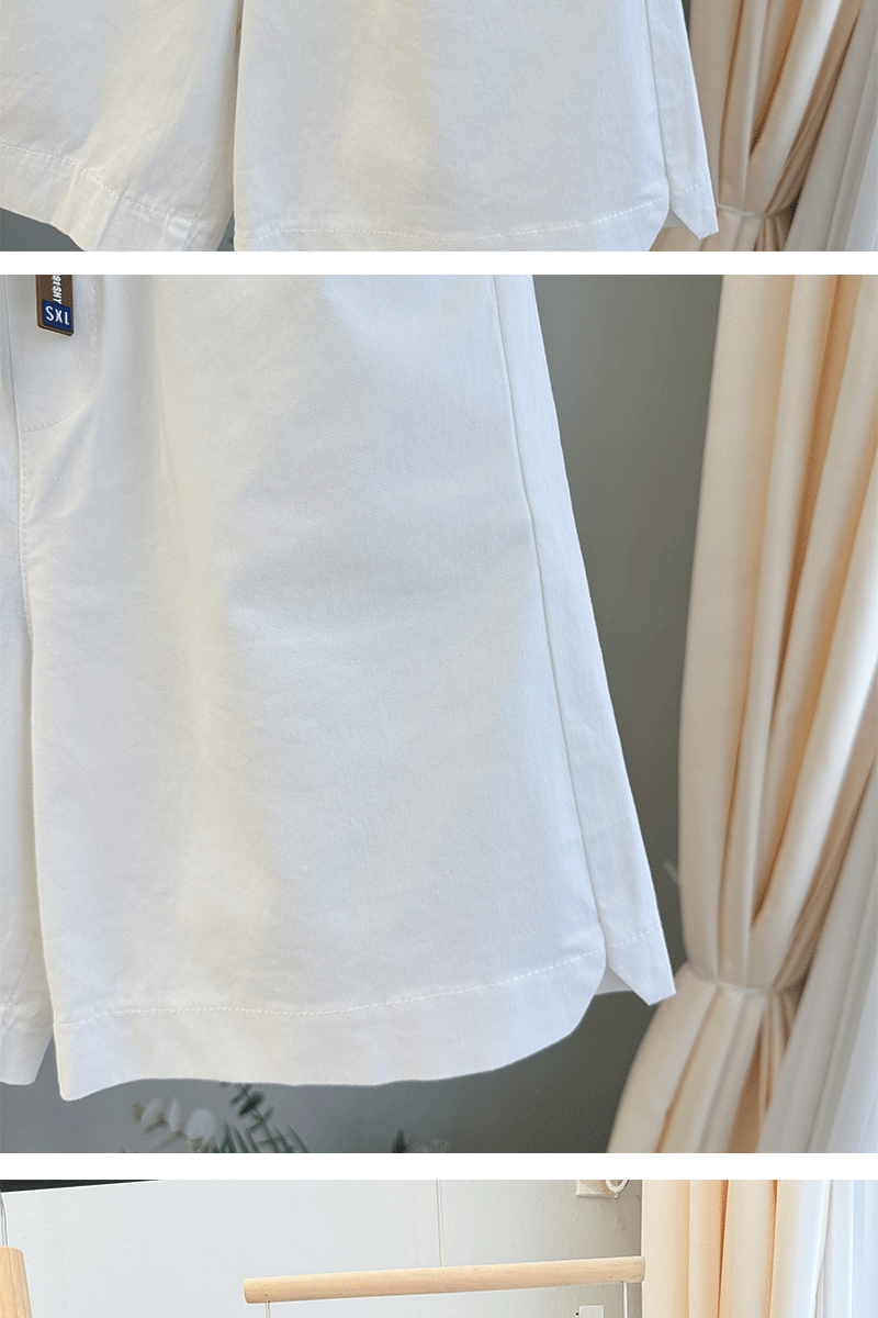 Quần short nữ dáng rộng 5 phân cotton wash phong cách Hàn Quốc — đen chi tiết 4