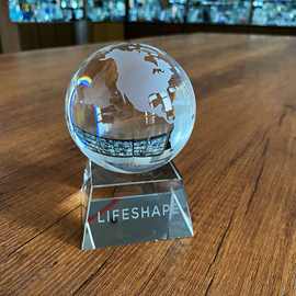 K9水晶奖杯 地球地图摆件家居装饰品男生礼物