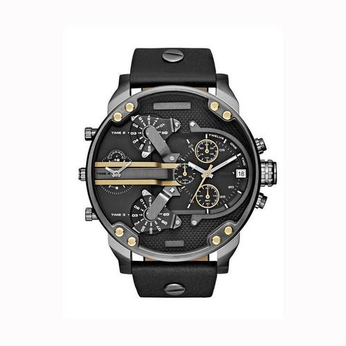 Hot-selling European and American large dial double pointer unlabeled steel band watch domineering men's sports outdoor decoration clothing versatile