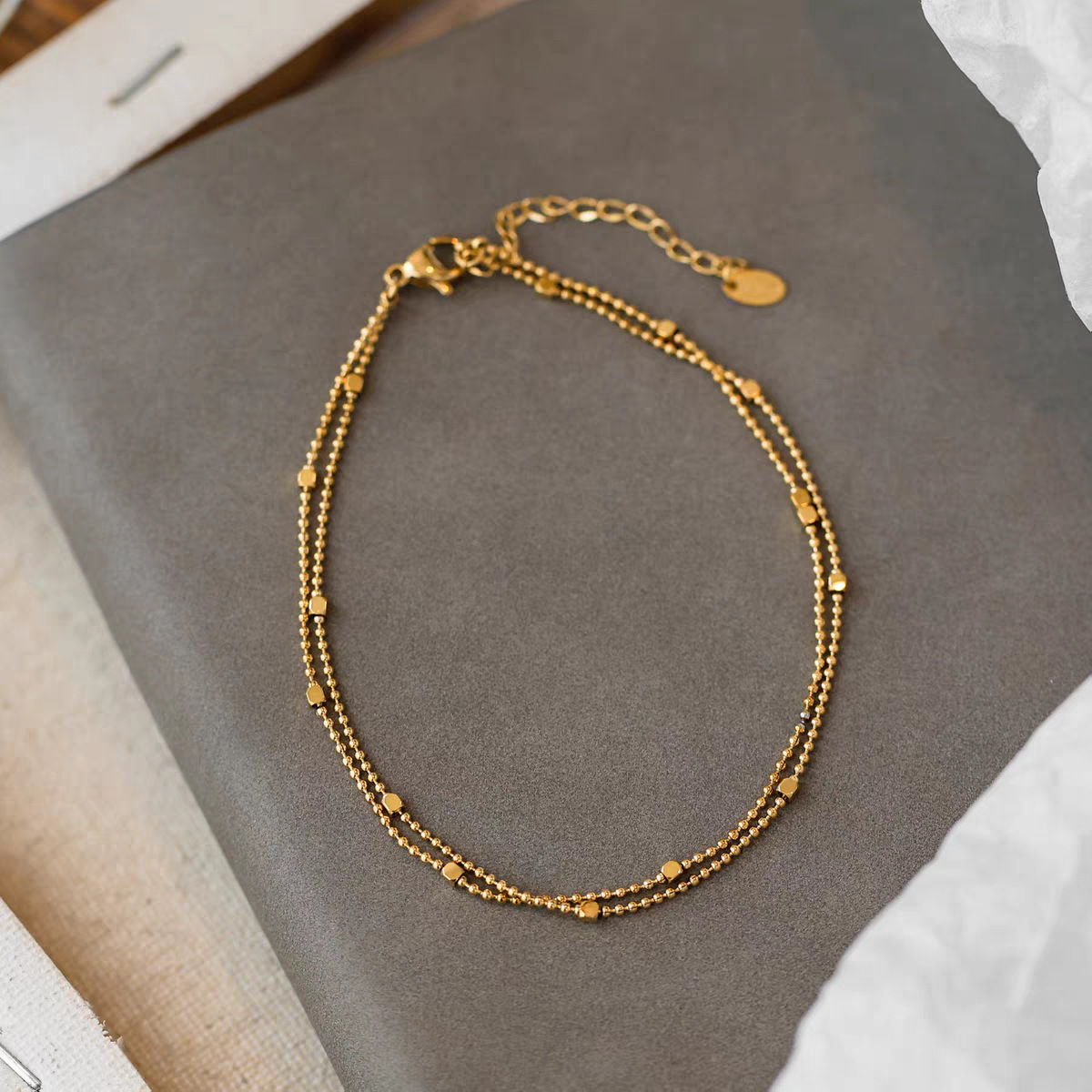 Bracelet breloques plaqué or 18k style japonais et coréen_voghion.com
