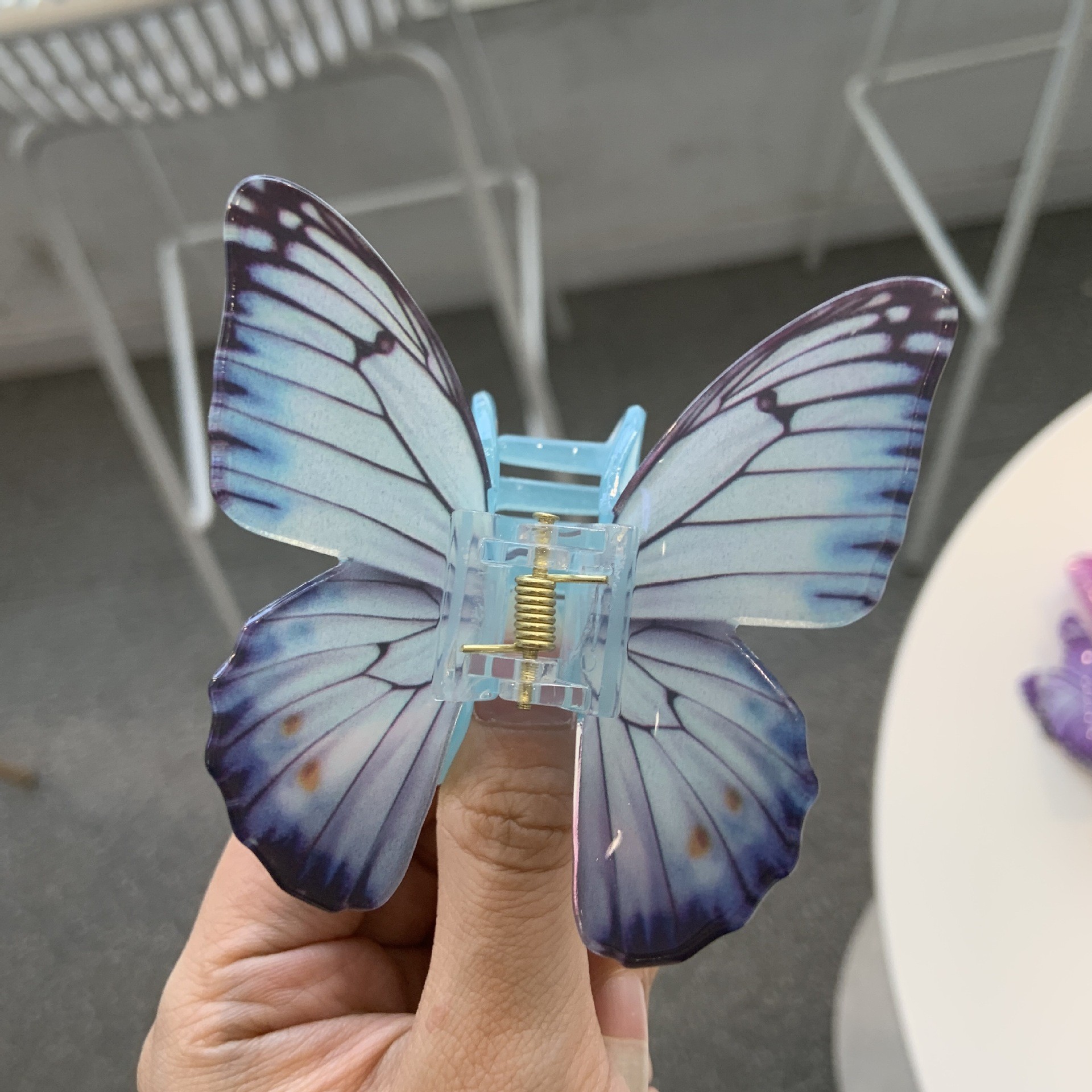 65g Weight Hair Claws Hair Accessories Type 1 Piece Quantity Casual, Daily Occasion Acrylic Material Butterfly Pattern All Seasons Season Women's Gender Cute, Retro Style Cute Retro Women's Butterfly Arylic Hair Claws 2