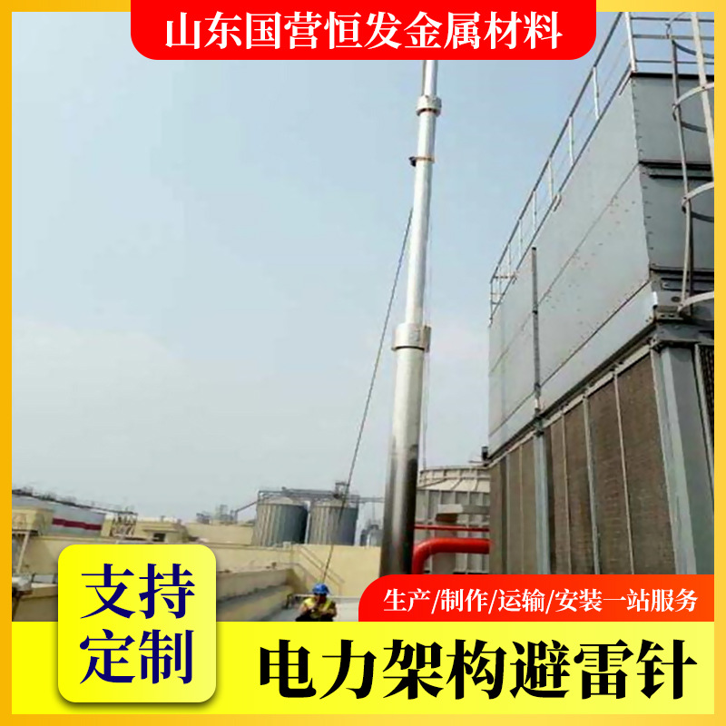 厂家直供GH环形避雷针 25m电厂避雷针 25米独立避雷针接闪杆