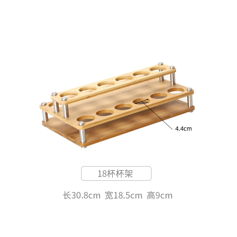 Portavasos de madera de estilo chino titular de la taza de vino blanco titular de la taza de la bala pequeña copa de vino estante de almacenamiento de decoración titular de la taza de bambú hogar estante de madera