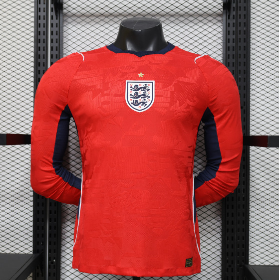 Nike x England 2026/27 Away Player Version Long-Sleeve Jersey Speed Red