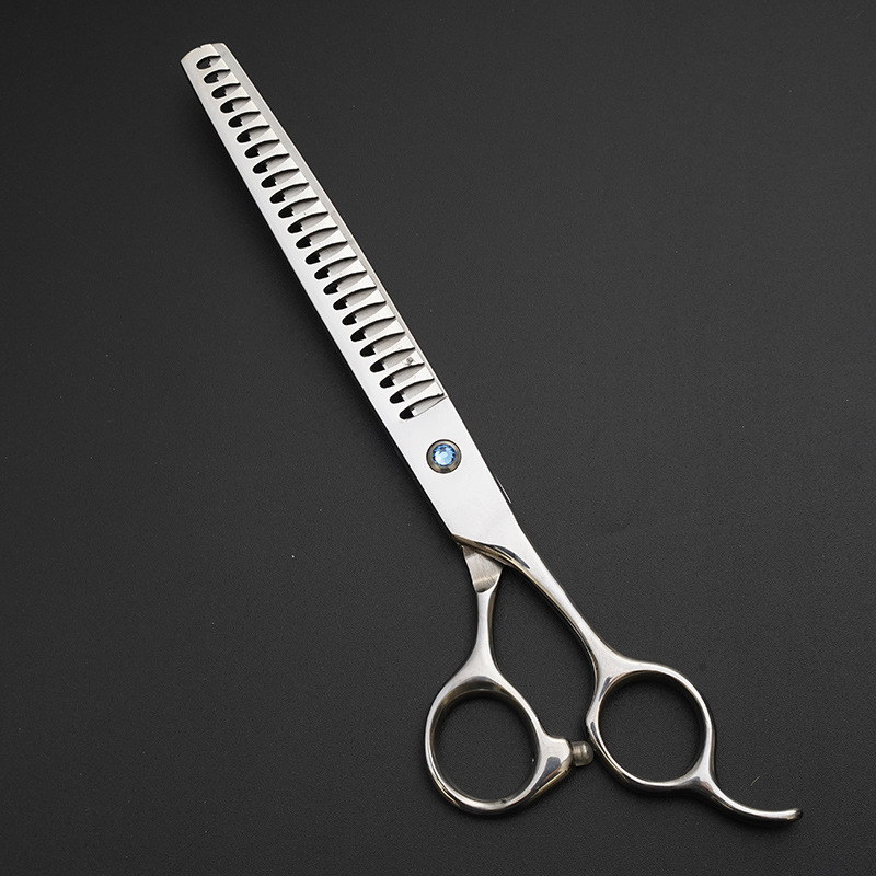 Directo de fábrica 7,0 pulgadas de acero inoxidable tijeras de dientes para mascotas tijeras de adelgazamiento cuchillo tijeras de hueso de pescado mascotas tijeras de belleza especial tijeras de dientes