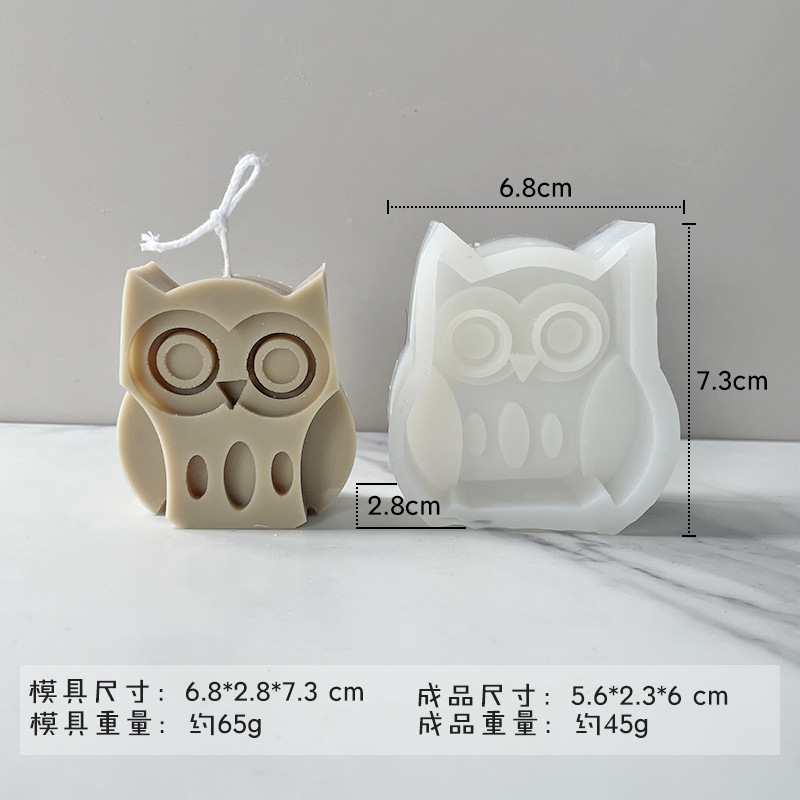 Lindo plano tridimensional pequeño animal vela molde DIY dibujos animados pequeño dinosaurio aromaterapia hecho a mano jabón yeso herramienta abrasiva