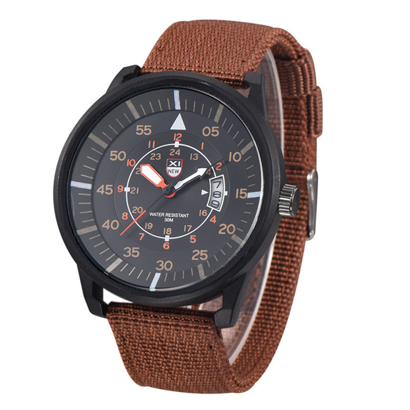 AliExpress reloj para hombre nueva moda cinturón de nylon regalo reloj militar calendario luminoso reloj de cuarzo para hombre entrega de una sola pieza