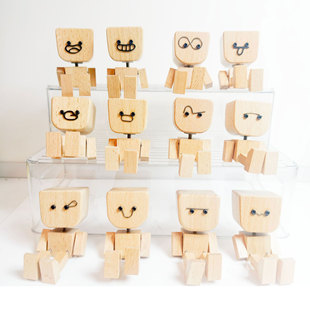 Shaking Wooden Man Figurineľ��������܇�bu��Ԫ���U��ľ