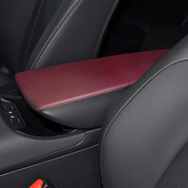 Armrest box pad, Toyota Cover for - red